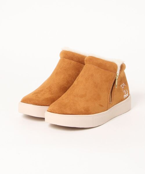 moz（モズ）の「moz(モズ) サイドジップショートブーツ（ブーツ・レディース・グレー/キャメル/ダークベージュ/ブラック・M/S/LL/L）」の4枚目の写真