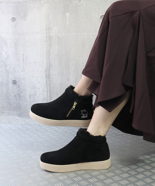 moz（モズ）の「moz(モズ) サイドジップショートブーツ（ブーツ・レディース・グレー/キャメル/ダークベージュ/ブラック・M/S/LL/L）」の9枚目の写真