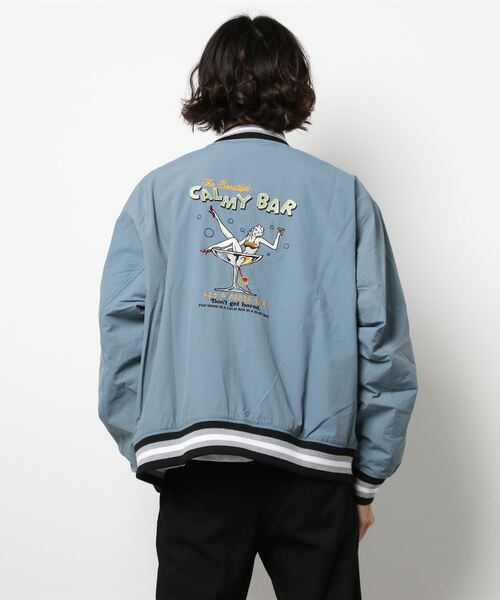 BACK NUMBER（バックナンバー）の「【BACK NUMBER】刺繍スタジャン（スタジャン・メンズ・ブルー/ブラック・M/XL/L）」の5枚目の写真