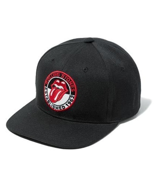 RAWLIFE(ロウライフ)の「BACK SPIN!/バックスピン!【TheRollingStones】LOGO PATCH CAP(キャップ・メンズ・ブラック・FREE)」の1枚目の写真