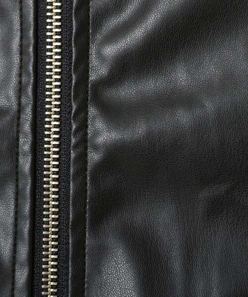 THE SHOP TK （ザ ショップ ティーケー ）の「◆合皮ライダースブルゾン（ライダースジャケット・メンズ・ブラック/ネイビー/ダークブラウン・01/02/03/04）」の5枚目の写真