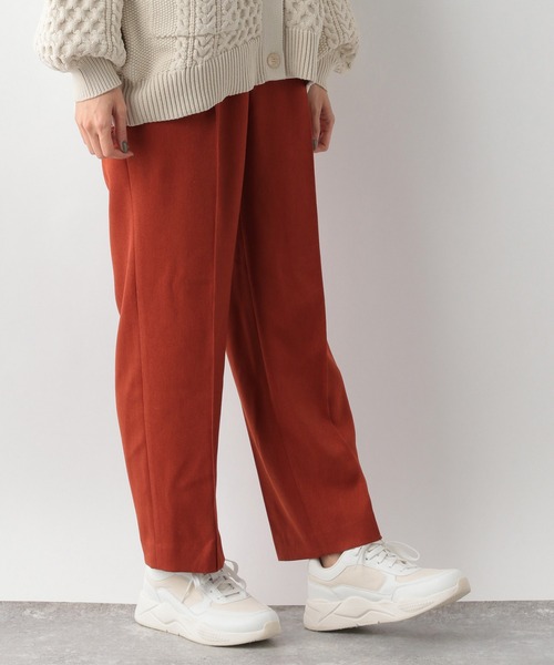 GLOBAL WORK(グローバルワーク)の「ピンタックストレートパンツ/238237(スラックス・レディース・オレンジ/グリーン/その他・MEDIUM/LARGE)」の3枚目の写真