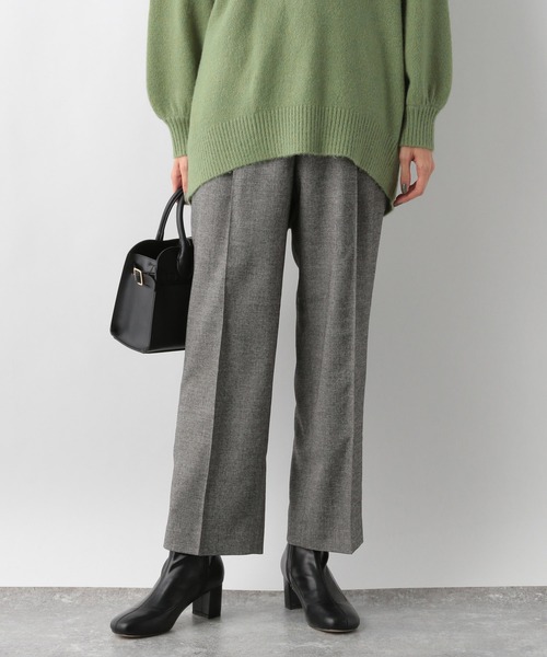 GLOBAL WORK(グローバルワーク)の「ピンタックストレートパンツ/238237(スラックス・レディース・オレンジ/グリーン/その他・MEDIUM/LARGE)」の1枚目の写真