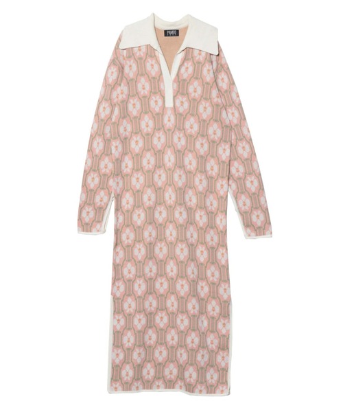 PAMEO POSE(パメオポーズ)の「Cattleya Pattern Knit Dress(ワンピース・レディース・ホワイト/ブラック/レッド/ブルー・FREE)」の10枚目の写真