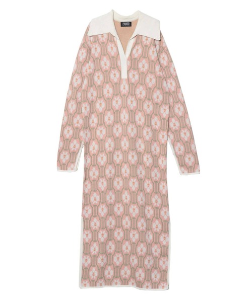 PAMEO POSE(パメオポーズ)の「Cattleya Pattern Knit Dress(ワンピース・レディース・ホワイト/ブラック/レッド/ブルー・FREE)」の22枚目の写真