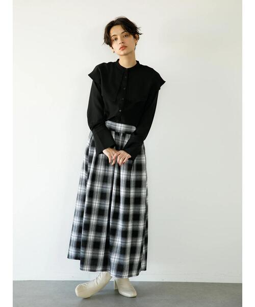 koe(コエ)の「BIGカラーブラウス*(シャツ/ブラウス・レディース・ブラック/チャコールグレー/ホワイト/ブルーグリーン・FREE)」の21枚目の写真