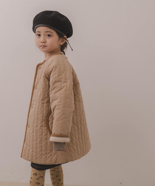 URBAN RESEARCH DOORS(アーバンリサーチドアーズ)の「リバーシブルフリースコート(KIDS)(その他アウター・キッズ・ベージュ/カーキ・105/120/135)」の2枚目の写真