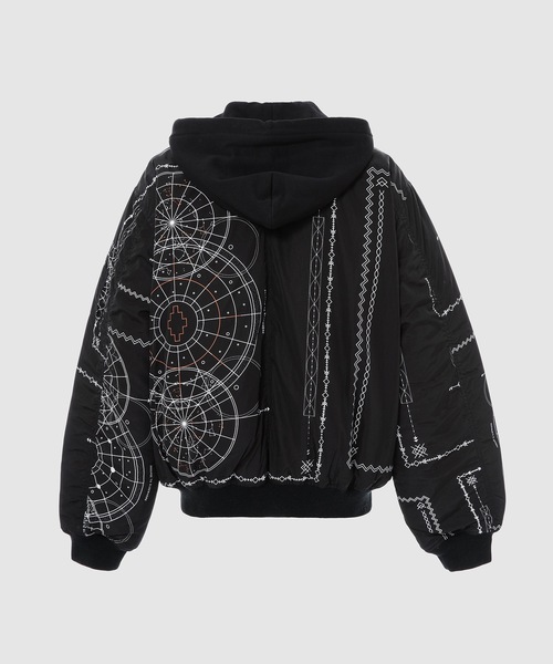 MARCELO BURLON（マルセロ・バーロン）の「ALL OVER ASTRAL HOODIE BOMBER（パーカー・メンズ・ブラック系その他・L）」の2枚目の写真