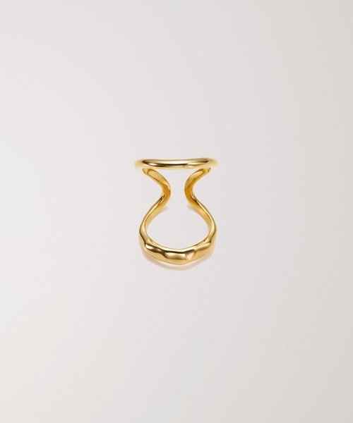 PAS TIERRA（パティエラ）の「サーフェイスカフリング（リング・レディース・シルバー/イエローゴールド・#9/#11）」の3枚目の写真