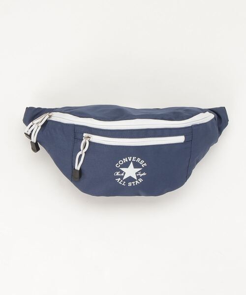 CONVERSE(コンバース)の「CONVERSE(コンバース)CV PRINT LOGO WAIST BAG ウェストバッグ(ボディバッグ/ウエストポーチ・メンズ・ブラック/ネイビー/ブラック×ゴールド/ピンク/グリーン/ブルー・FREE)」の1枚目の写真