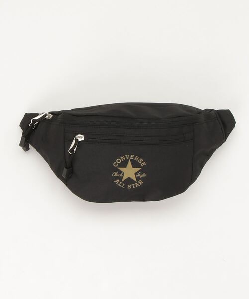 CONVERSE(コンバース)の「CONVERSE(コンバース)CV PRINT LOGO WAIST BAG ウェストバッグ(ボディバッグ/ウエストポーチ・メンズ・ブラック/ネイビー/ブラック×ゴールド/ピンク/グリーン/ブルー・FREE)」の3枚目の写真