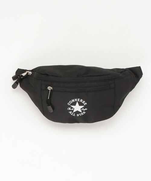 CONVERSE(コンバース)の「CONVERSE(コンバース)CV PRINT LOGO WAIST BAG ウェストバッグ(ボディバッグ/ウエストポーチ・メンズ・ブラック/ネイビー/ブラック×ゴールド/ピンク/グリーン/ブルー・FREE)」の2枚目の写真