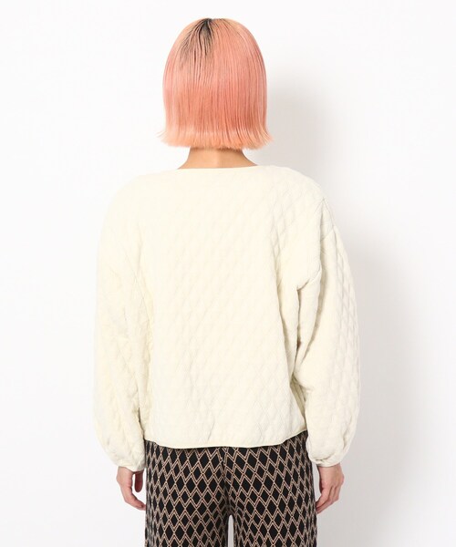 BASECONTROL（ベースコントロール）の「◆【WEB限定】ふくれジャガードブルゾン（ブルゾン・レディース・ブラック/キャメル/ライトベージュ・99）」の8枚目の写真