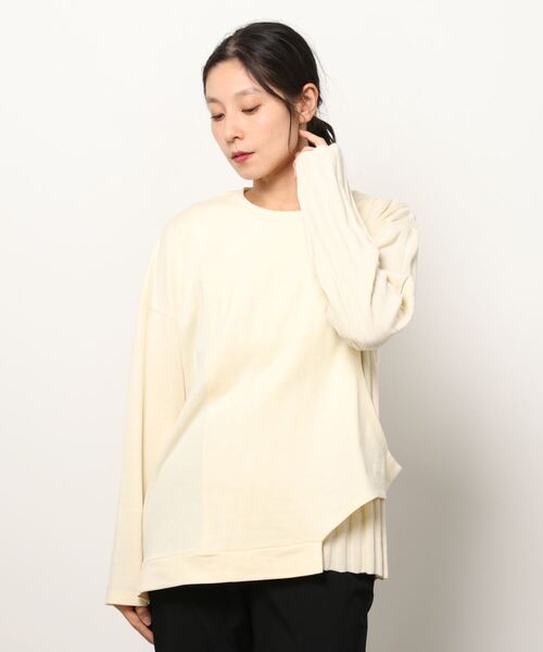 AULA AILA(アウラアイラ)の「【別注】AULA AILA/アウラ アイラ/コンビネーショントップス(Tシャツ/カットソー・レディース・グリーン/アイボリー・0)」の10枚目の写真