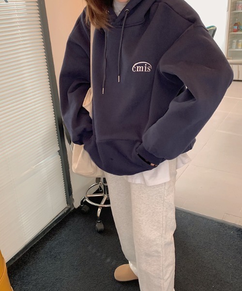 MANGROVE（マングローブ）の「cmisロゴ刺繍パーカー（パーカー・レディース・ネイビー/アイボリー/ライトパープル・FREE）」の7枚目の写真