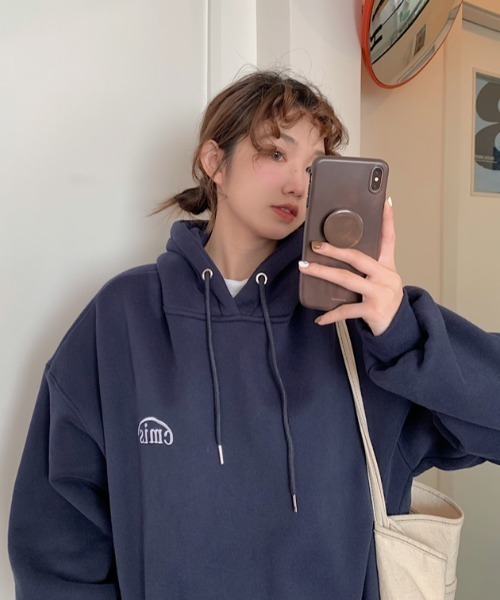 MANGROVE（マングローブ）の「cmisロゴ刺繍パーカー（パーカー・レディース・ネイビー/アイボリー/ライトパープル・FREE）」の15枚目の写真