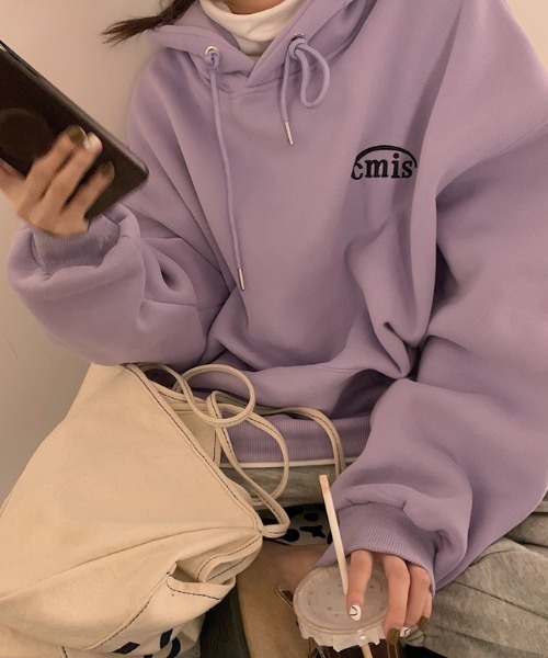 MANGROVE（マングローブ）の「cmisロゴ刺繍パーカー（パーカー・レディース・ネイビー/アイボリー/ライトパープル・FREE）」の5枚目の写真
