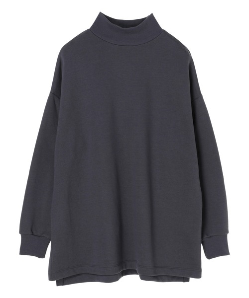 AMERICAN HOLIC（アメリカンホリック）の「ハイネックリブサイドスリット裏毛チュニック（Tシャツ/カットソー・レディース・チャコールグレー/モカ/アイボリー/グリーン・L/M）」の17枚目の写真