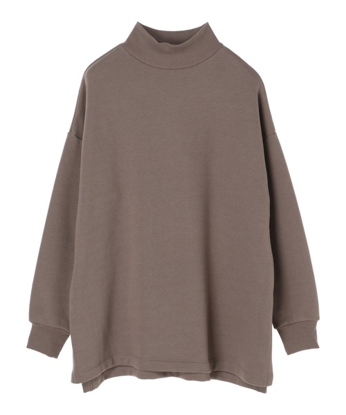 AMERICAN HOLIC（アメリカンホリック）の「ハイネックリブサイドスリット裏毛チュニック（Tシャツ/カットソー・レディース・チャコールグレー/モカ/アイボリー/グリーン・L/M）」の19枚目の写真