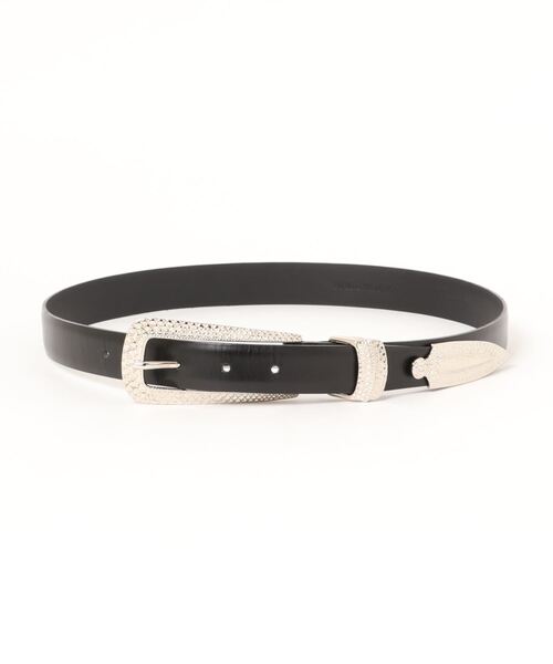 FUMIE TANAKA(フミエタナカ)の「【FUMIE=TANAKA / フミエタナカ】metallic belt メタリックベルト(ベルト・レディース・ホワイト/ブラック・FREE)」の2枚目の写真
