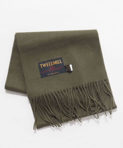 TWEED MILL(ツイードミル)の「【TWEEDMILL/ツイードミル】ラムウールソリッドマフラー(マフラー・メンズ・ブラック/ネイビー/ライトグレー/チャコールグレー/オリーブ/キャメル・FREE)」の5枚目の写真