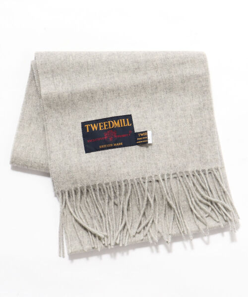 TWEED MILL(ツイードミル)の「【TWEEDMILL/ツイードミル】ラムウールソリッドマフラー(マフラー・メンズ・ブラック/ネイビー/ライトグレー/チャコールグレー/オリーブ/キャメル・FREE)」の4枚目の写真