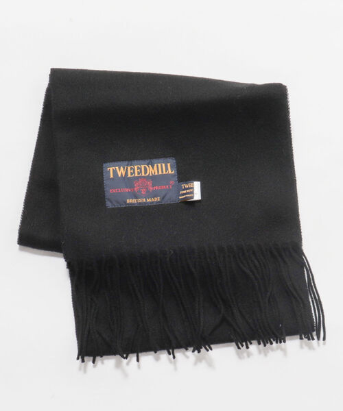 TWEED MILL(ツイードミル)の「【TWEEDMILL/ツイードミル】ラムウールソリッドマフラー(マフラー・メンズ・ブラック/ネイビー/ライトグレー/チャコールグレー/オリーブ/キャメル・FREE)」の2枚目の写真