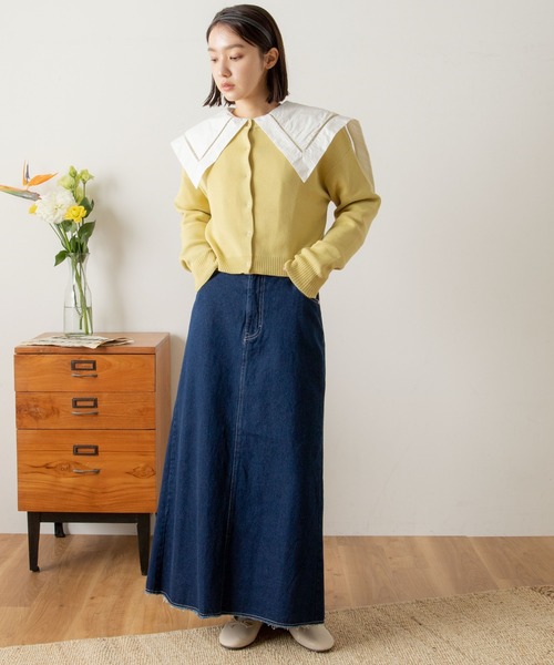 ANGIE（アンジー）の「ブロードセーラーカラーブラウス（シャツ/ブラウス・レディース・ブラック/オフホワイト/ブルー/ブルー系その他・FREE）」の5枚目の写真