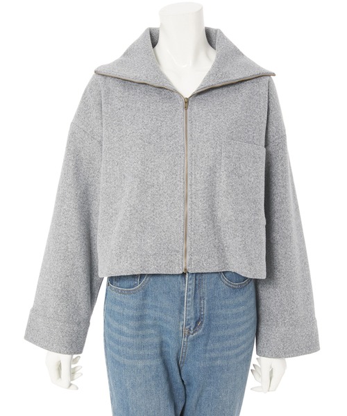 fifth（フィフス）の「【スタイリストプロデュース】ジップショートブルゾン（ブルゾン・レディース・ブラウン/グレー・MEDIUM）」の10枚目の写真