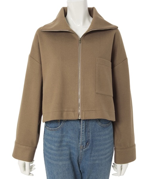 fifth（フィフス）の「【スタイリストプロデュース】ジップショートブルゾン（ブルゾン・レディース・ブラウン/グレー・MEDIUM）」の6枚目の写真