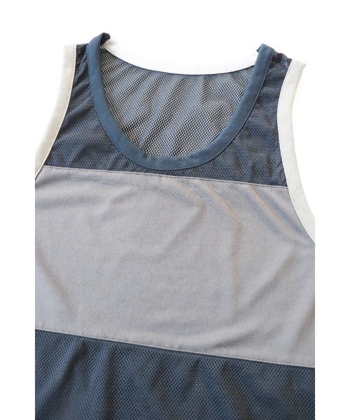 AlexanderLeeChang（アレキサンダーリーチャン）の「AlexanderLeeChang/アレキサンダーリーチャン MESH TANK 22 メッシュタンクトップ（タンクトップ・メンズ・ブラック/グレー・2/3）」の3枚目の写真