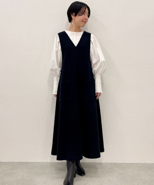 BEARDSLEY（ビアズリー）の「シャーリングカフスブラウス（シャツ/ブラウス・レディース・ホワイト/ブラック・FREE）」の19枚目の写真