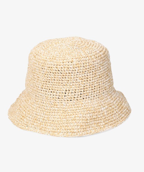 Chapeau d' O（シャポードオー）の「Chapeau d' O Paper Mix Crochet Bucket（ハット・レディース・ベージュ/オレンジ/ブルー・M/57.5cm）」の17枚目の写真