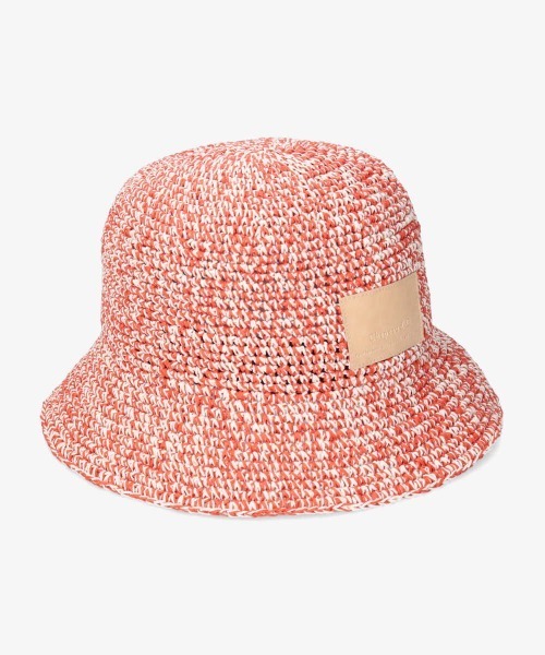 Chapeau d' O（シャポードオー）の「Chapeau d' O Paper Mix Crochet Bucket（ハット・レディース・ベージュ/オレンジ/ブルー・M/57.5cm）」の6枚目の写真