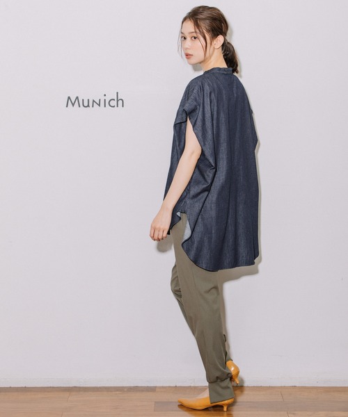 Munich（ミューニック）の「4ozライトデニムバンドカラーシャツ