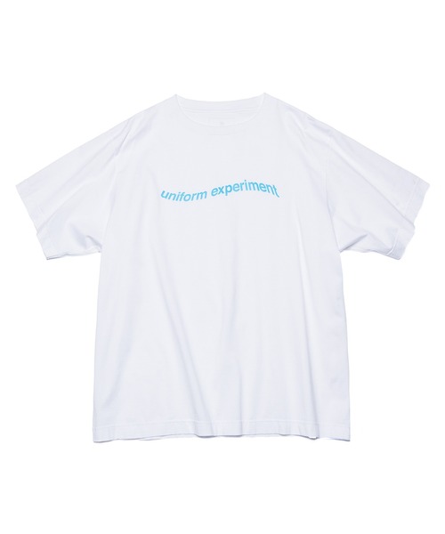 uniform experiment(ユニフォームエクスペリメント)の「S/S AUTHENTIC WARP LOGO WIDE TEE(Tシャツ/カットソー・メンズ・ホワイト/ブラック/グリーン・1/2/3/4)」の1枚目の写真