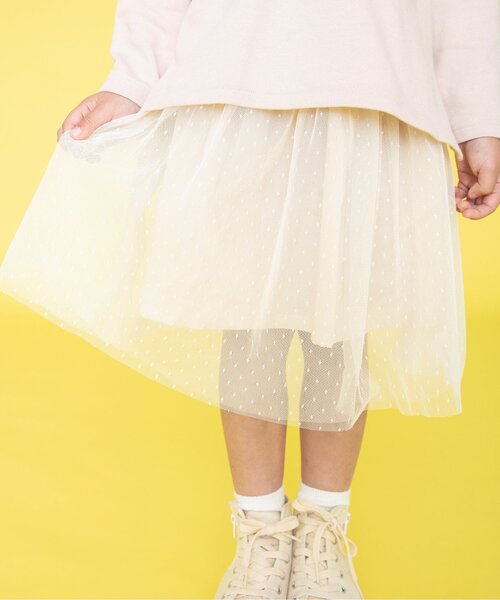 BREEZE（ブリーズ）の「/ボリュームチュールスカート（スカート・キッズ・グレー/オフホワイト・110/140/80/100/90/130/120）」の12枚目の写真