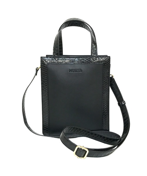 MURUA（ムルーア）の「MURUA(ムルーア) 2WAYミニショルダーバッグ クロコフレーム MR-B1074 レディース バッグ　かばん ブランド（ショルダーバッグ・レディース・ブラック/ベージュ/ピンク・FREE）」の4枚目の写真
