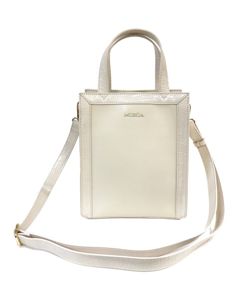 MURUA（ムルーア）の「MURUA(ムルーア) 2WAYミニショルダーバッグ クロコフレーム MR-B1074 レディース バッグ　かばん ブランド（ショルダーバッグ・レディース・ブラック/ベージュ/ピンク・FREE）」の6枚目の写真