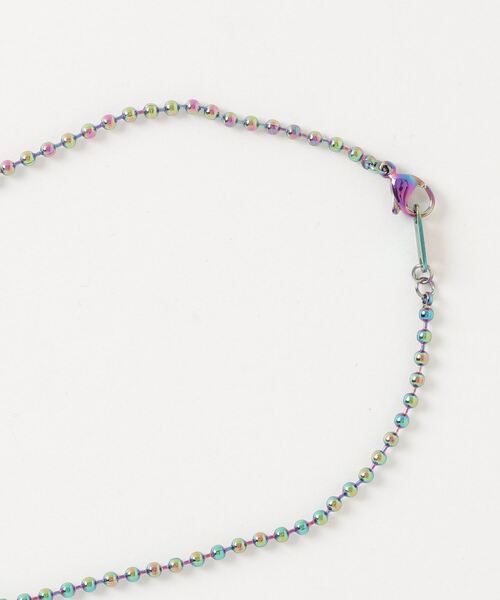 Never mind the XU / Chikashitsu+（ネバーマインド ザ エックスユー / チカシツプラス）の「【LURS/ラース】Emoji Reversible Necklace ニコちゃん リバーシブル シンプル ネックレス スマイリーネックレス レインボーネックレス（ネックレス・メンズ・レインボー/シルバー・60cm）」の9枚目の写真