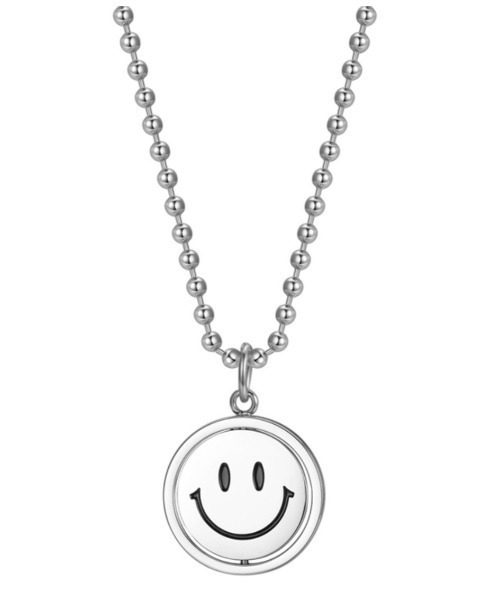 Never mind the XU / Chikashitsu+（ネバーマインド ザ エックスユー / チカシツプラス）の「【LURS/ラース】Emoji Reversible Necklace ニコちゃん リバーシブル シンプル ネックレス スマイリーネックレス レインボーネックレス（ネックレス・メンズ・レインボー/シルバー・60cm）」の11枚目の写真