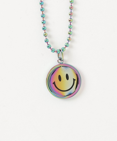 Never mind the XU / Chikashitsu+（ネバーマインド ザ エックスユー / チカシツプラス）の「【LURS/ラース】Emoji Reversible Necklace ニコちゃん リバーシブル シンプル ネックレス スマイリーネックレス レインボーネックレス（ネックレス・メンズ・レインボー/シルバー・60cm）」の18枚目の写真