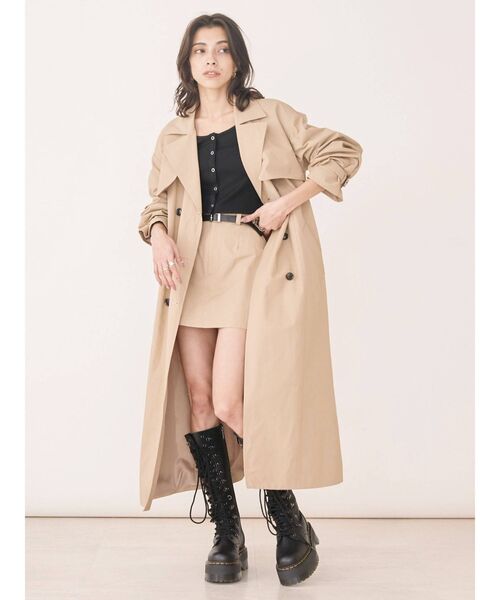 EVRIS(エヴリス)の「チェーンベルトミニスカート【セットアップ着用可能】(スカート・レディース・ブラック/ベージュ/グリーン・SMALL/MEDIUM)」の7枚目の写真