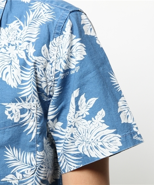 Denime(ドゥニーム)の「INDIGO ALOHA SHIRTS(シャツ/ブラウス・メンズ・ライトインディゴブルー/インディゴブルー・MEDIUM/LARGE/SMALL)」の3枚目の写真