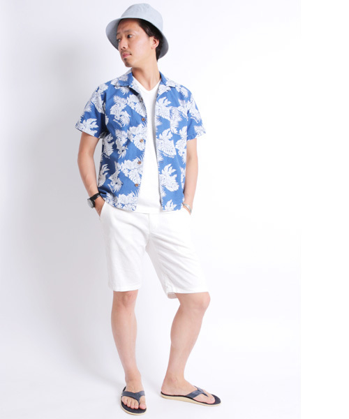 Denime(ドゥニーム)の「INDIGO ALOHA SHIRTS(シャツ/ブラウス・メンズ・ライトインディゴブルー/インディゴブルー・MEDIUM/LARGE/SMALL)」の14枚目の写真