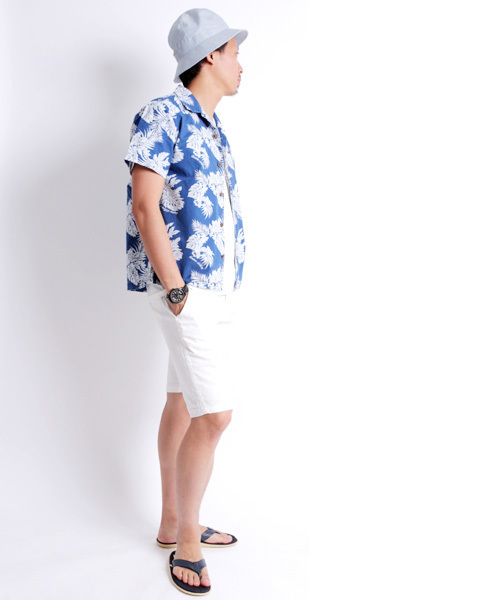 Denime(ドゥニーム)の「INDIGO ALOHA SHIRTS(シャツ/ブラウス・メンズ・ライトインディゴブルー/インディゴブルー・MEDIUM/LARGE/SMALL)」の15枚目の写真