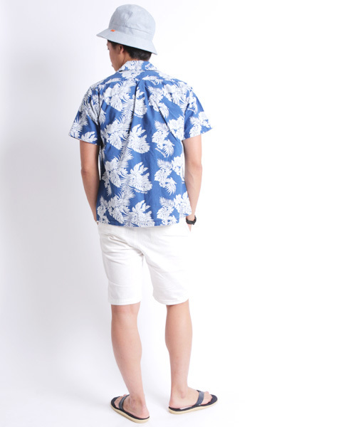 Denime(ドゥニーム)の「INDIGO ALOHA SHIRTS(シャツ/ブラウス・メンズ・ライトインディゴブルー/インディゴブルー・MEDIUM/LARGE/SMALL)」の16枚目の写真
