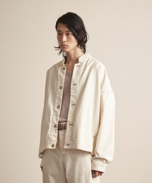 TROVE LAIVA DENIM BLOUSON サイズ1 ブラック TROVE（トローヴ）の「TROVE 2022SS / HARD TWIST DENIM BLOUSON