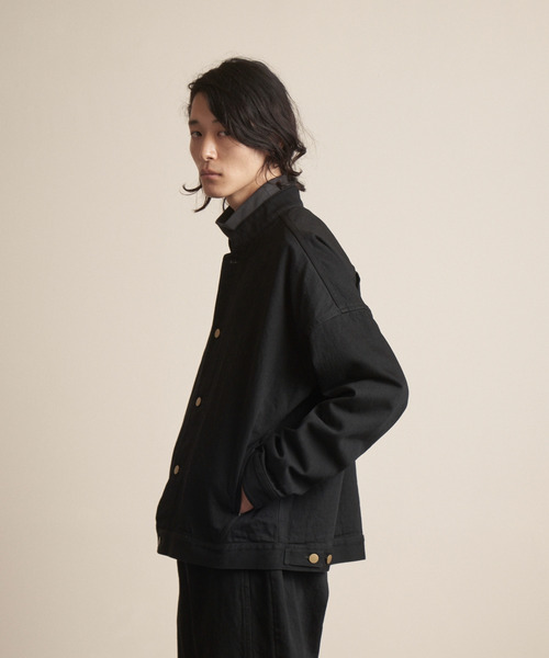 TROVE（トローヴ）の「TROVE 2022SS / HARD TWIST DENIM BLOUSON（デニムジャケット・メンズ・キナリ/ブラック・1/3/2）」の4枚目の写真