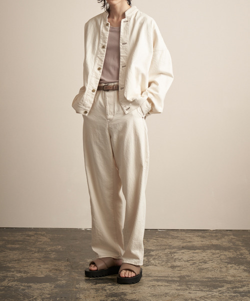 TROVE（トローヴ）の「TROVE 2022SS / HARD TWIST DENIM BLOUSON（デニムジャケット・メンズ・キナリ/ブラック・1/3/2）」の9枚目の写真